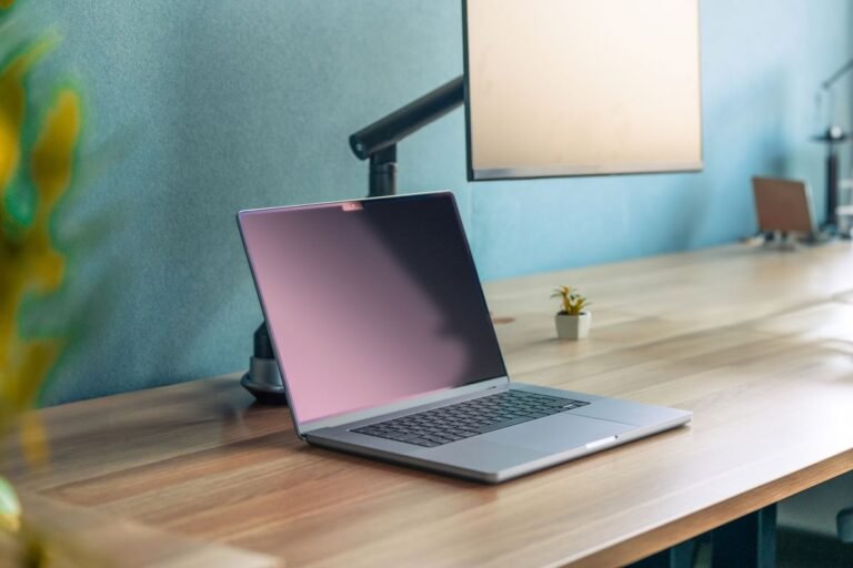 Elephance folding desk set up in a bright small workspace
